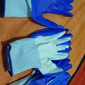 ELLKA HAND GLOVES / Sarung tangan Berpelapis Anti selip 13G Berpelapis Nitril Sarung tangan Kerja berkebun