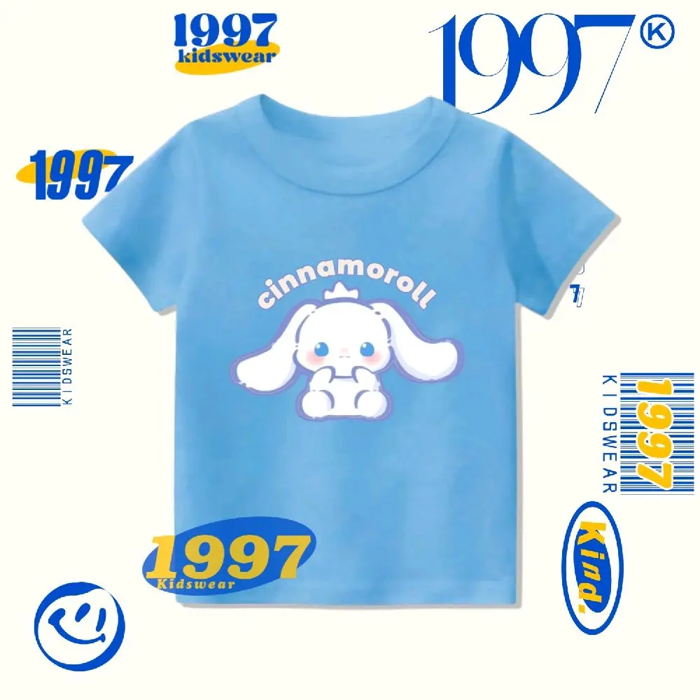 KAOS BAJU ANAK - KIDS TSHIRT TEE CINNAMONROLL CARTOON CHARACTER KARTUN KARAKTER UMUR 3 4 5 6 7 8 9 10 11 12 MURAH TERBARU CINNAMOROLL HELLO KITTY CINAMOROL KUROMI MY MELODY MELODI CINAMOROLL 005