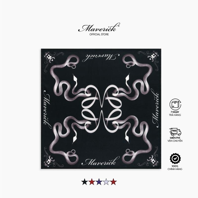 Khăn BANDANA MVRK "YEAR OF SNAKE" Edition 2025 Kích Thước 65cm x 65cm Chất Lụa Satin Cao Cấp 4