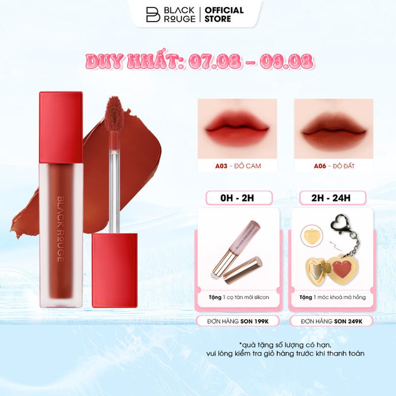 Son kem Black Rouge Airfit Velvet Tint Ver 1 THE RED