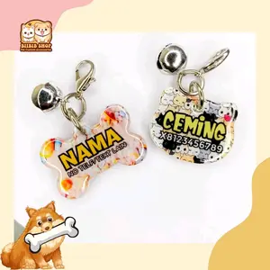 NAME TAG (LIONTIN SAJA) Model Tulang & Kepala Kucing
