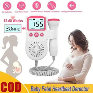 Monitor Denyut Jantung Janin Doppler 3.0MHz Yang Ditingkatkan Monitor Denyut Jantung Janin Rumah Kehamilan Bayi Suara Janin Detektor Denyut Jantung Layar LCD Tanpa Radiasi