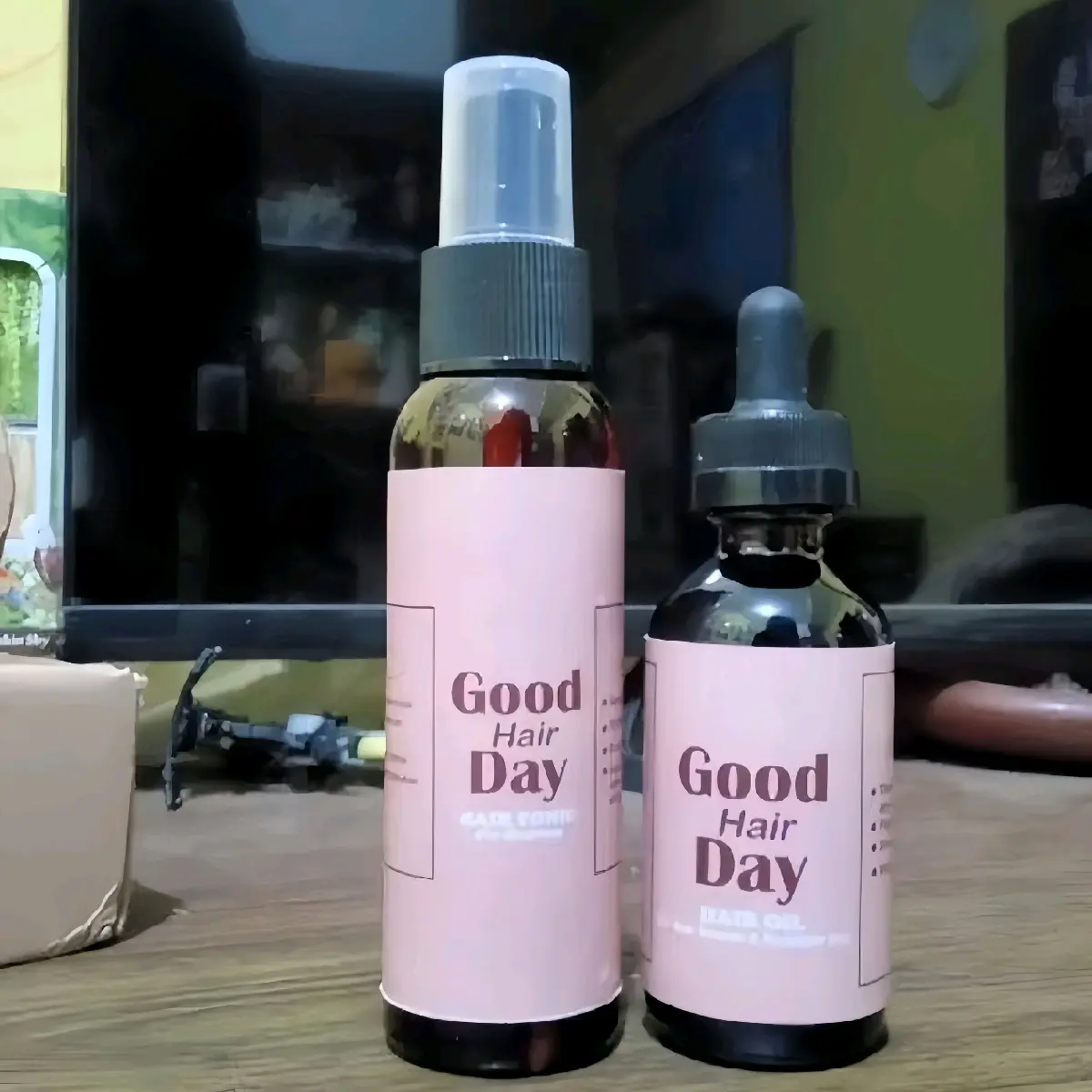 FLASH SALE!! 1 PAKET GOOD HAIR DAY  Minyak Hair Tonic & Hair Oil Asli Original Penumbuh Rambut Rontok