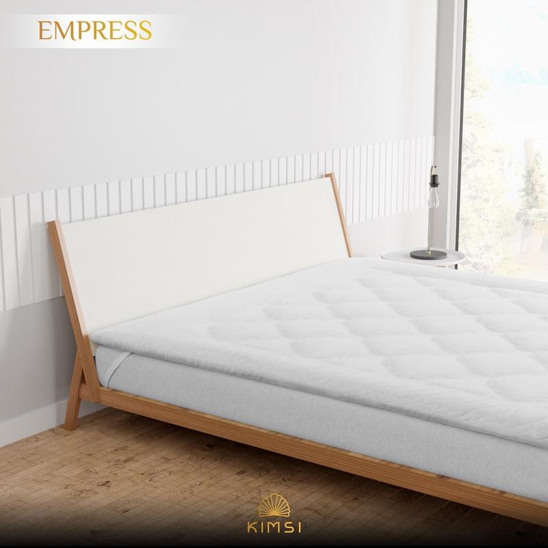 Mattress Topper Protector Mattres protektor Foam Uk 90x200  120x200  160x200  180x200  200x200 Silikon 9Oz Matras Pelindung Kasur Warna Putih 5