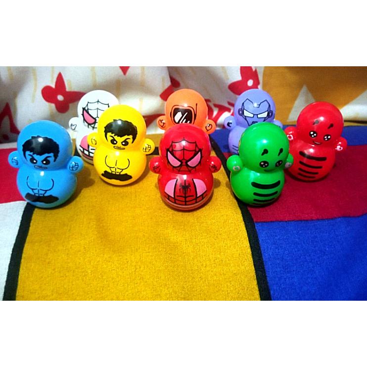 ECER BONEKA GOYANG BONEKA TUMBLER STRESS RELIEF TOY MINI BONEKA JOGET ANTI STRESS MAINAN ANAK KARAKTER LUCU ANTI JATOH RISSASTOREID 1
