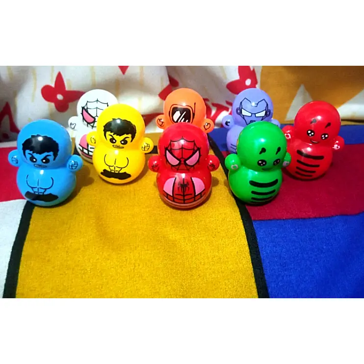ECER BONEKA GOYANG BONEKA TUMBLER STRESS RELIEF TOY MINI BONEKA JOGET ANTI STRESS MAINAN ANAK KARAKTER LUCU ANTI JATOH RISSASTOREID 1