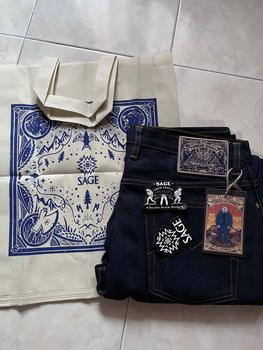 Product Review of Sage Genesis Series : 15oz Indigo x Blue Ultimate Quality Projectile Loomed Denim from e**a 0