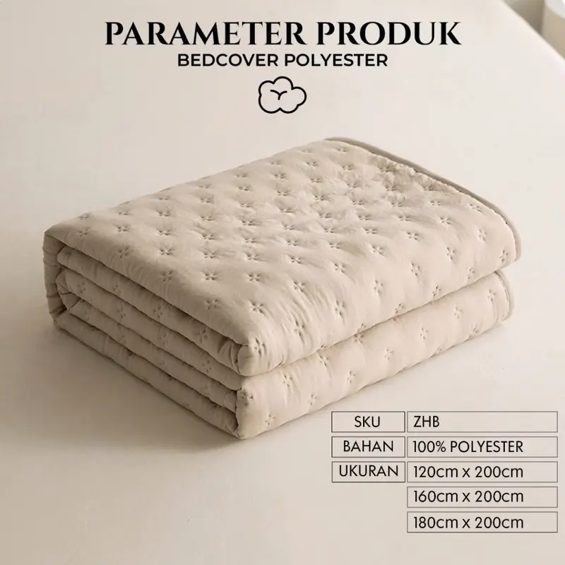 UNIK BANDUNG Selimut Bedcover Only Warna Pastel Ukuran Double Plain Motif Polos Bedcover Minimalis MURAH-ZHB 1