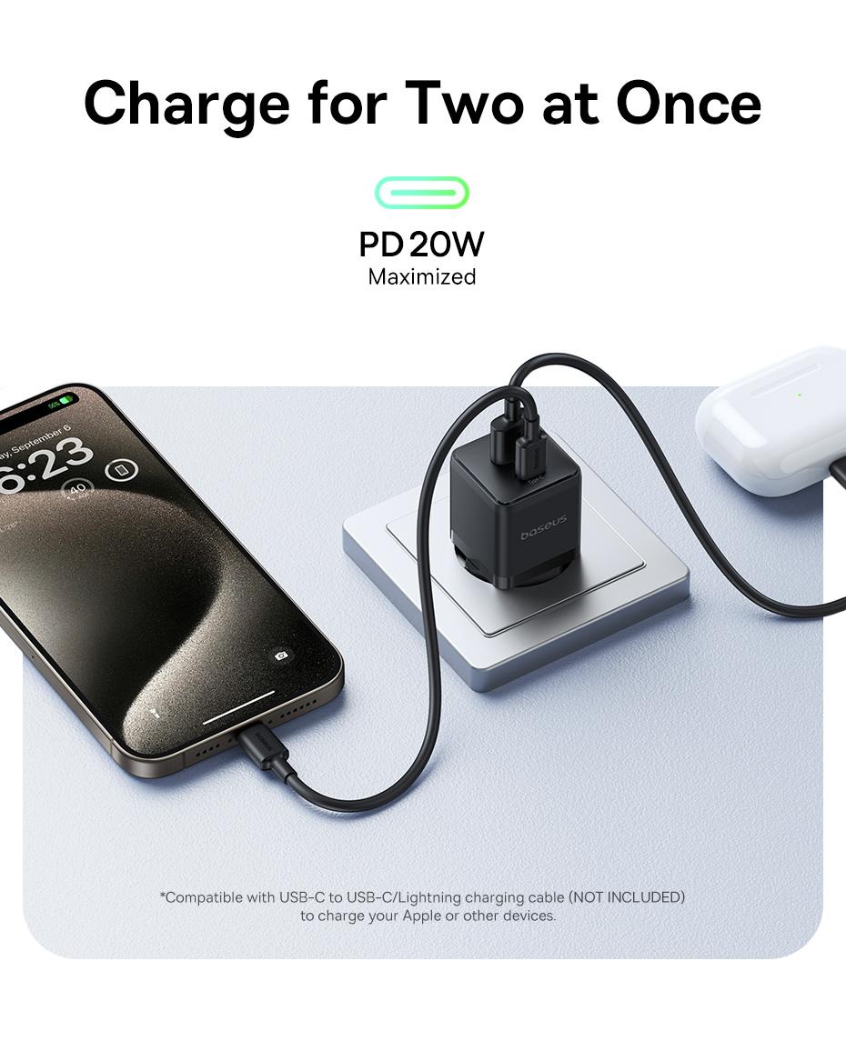 Baseus Palm 20W 30W Fast Charger C+U for iPhone 14 13 12 11 X PD