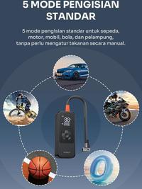 Gambar Robot RIP01 Pompa Ban Mobil Portable Inflator Pump Nirkabel Mini Elektrik LCD - RIP01 dari MMCROXY Kota Administrasi Jakarta Pusat 5 Tokopedia