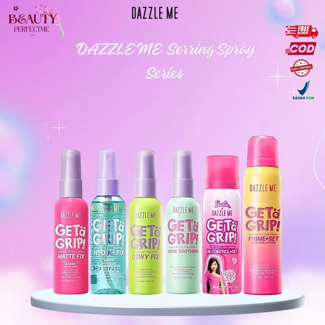 DAZZLE ME - Get A Grip! Makeup Setting Spray Dewy Fix | Matte Fix | Acne Soothing | Hydro Fix | Acne Fix | Barbie Set