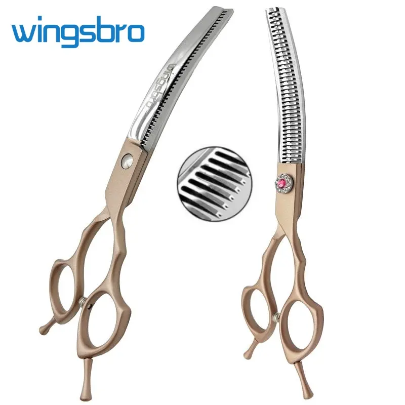 1pcs Stainless Steel Pet Dog Grooming Curved Scissors, Dog Curved Thinning Scissors, Designed for Pet Grooming