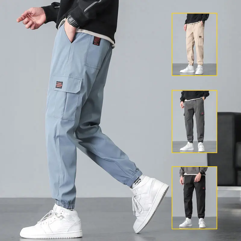 Cargo Pants Men Long Pants Fashion Loose Casual Pants Korean Ankel Pants