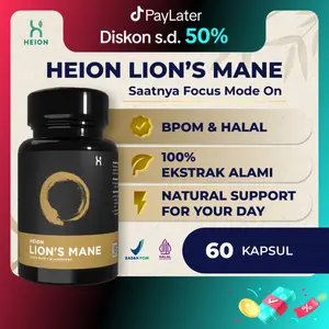 Heion Lion's Mane 60 Kapsul - Suplemen Herbal untuk Daya Ingat & Imunitas