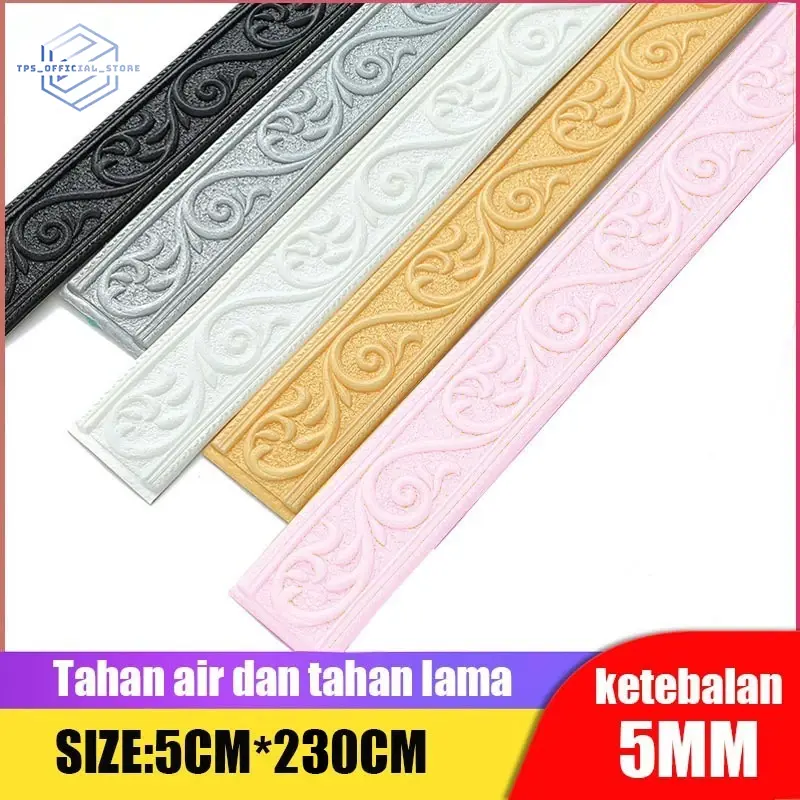 List Dinding Relief 3D / Pinggiran Dinding Tempel – Ukiran Mewah Perekat Diri, 230cm / 115cm