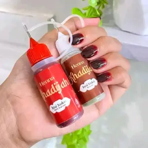 Bundling Paket Ombre Henna Khadijah hitam+maroon / coklat+maroon