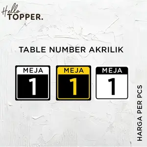 Custom Nomor Meja Kotak Kost Loker Lemari Rak Toko Office Akrilik Acrylic Table Number Nomor Kos Kosan Angka Akrilik UV Print Murah