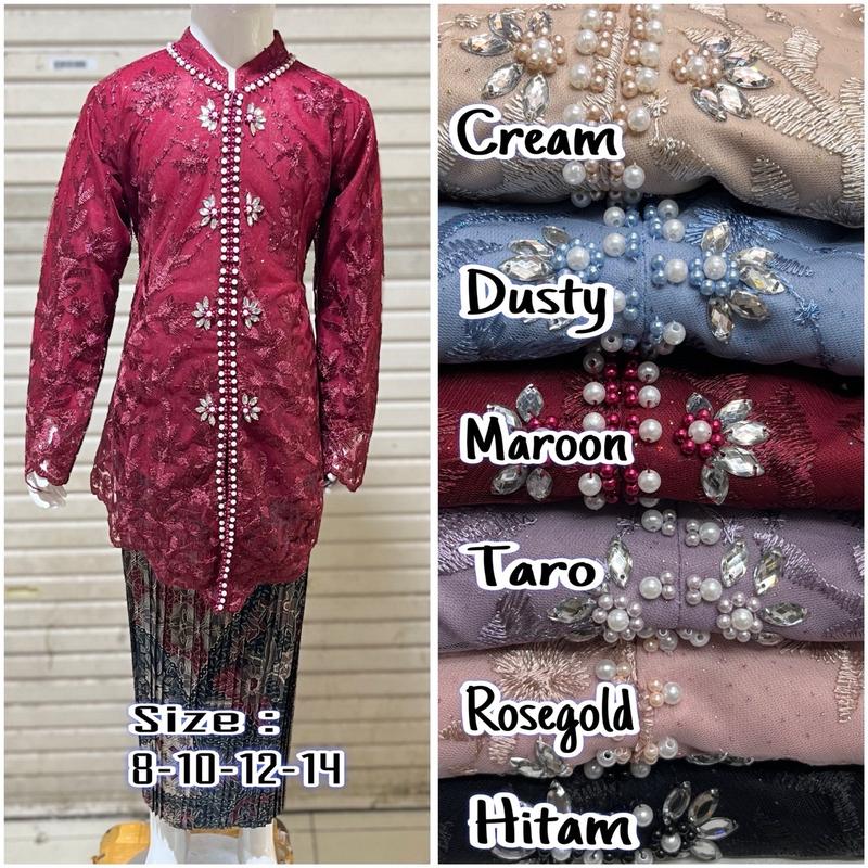 KEBAYA ANAK MODEL ENCIM PAYET / KEBAYA ANAK MODREN / SETELAN KEBAYA ANAK / SETELAN KEBAYA PESTA ANAK 1