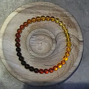 Gelang Baltic Honey +  Cognac Amber 5,5 mm Natural Top Grade
