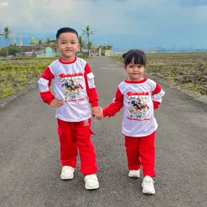Setelan merah putih anak cewe cowo 2-10Thn Fashion Laki-Laki Perempuan Parsel