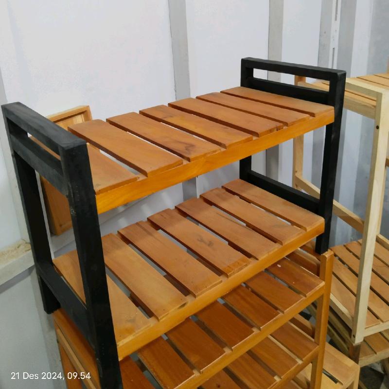 Rak Aquarium 50x25 2 susun Rak Serbaguna Kayu 4