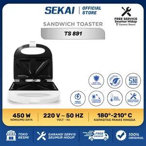 SEKAI Pemanggang Roti Toaster / Roti sandwich Panggang - TS 891 Panggangan
