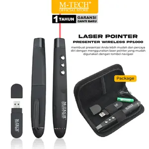 MTECH Laser Pointer PP 1000 Alat Wireless Presentasi Laser Merah Bisa PC Laptop - Garansi 1 Tahun Ganti Baru
