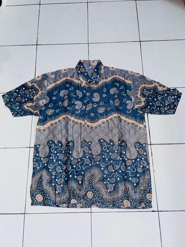 Product Introduction of [BISA COD] HEM BATIK PRIA BAHAN KATUN PRIMA Grade A - MOTIF KEKINIAN Cowok Formal casual Blue Shirts Baju Couple Seragam Kerja Keren 59