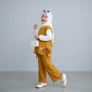 Chika Setelan Set 3in1 Baju Anak Peremn HAIGET Ukuran S-XL Usia 5-12 Tahun Remaja Tanggung Lebaran
