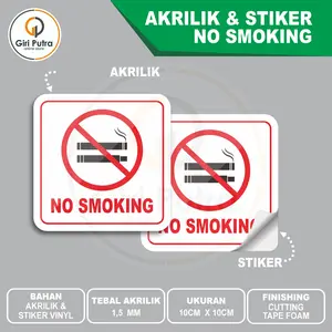 AKRILIK &  STIKER NO SMOKING