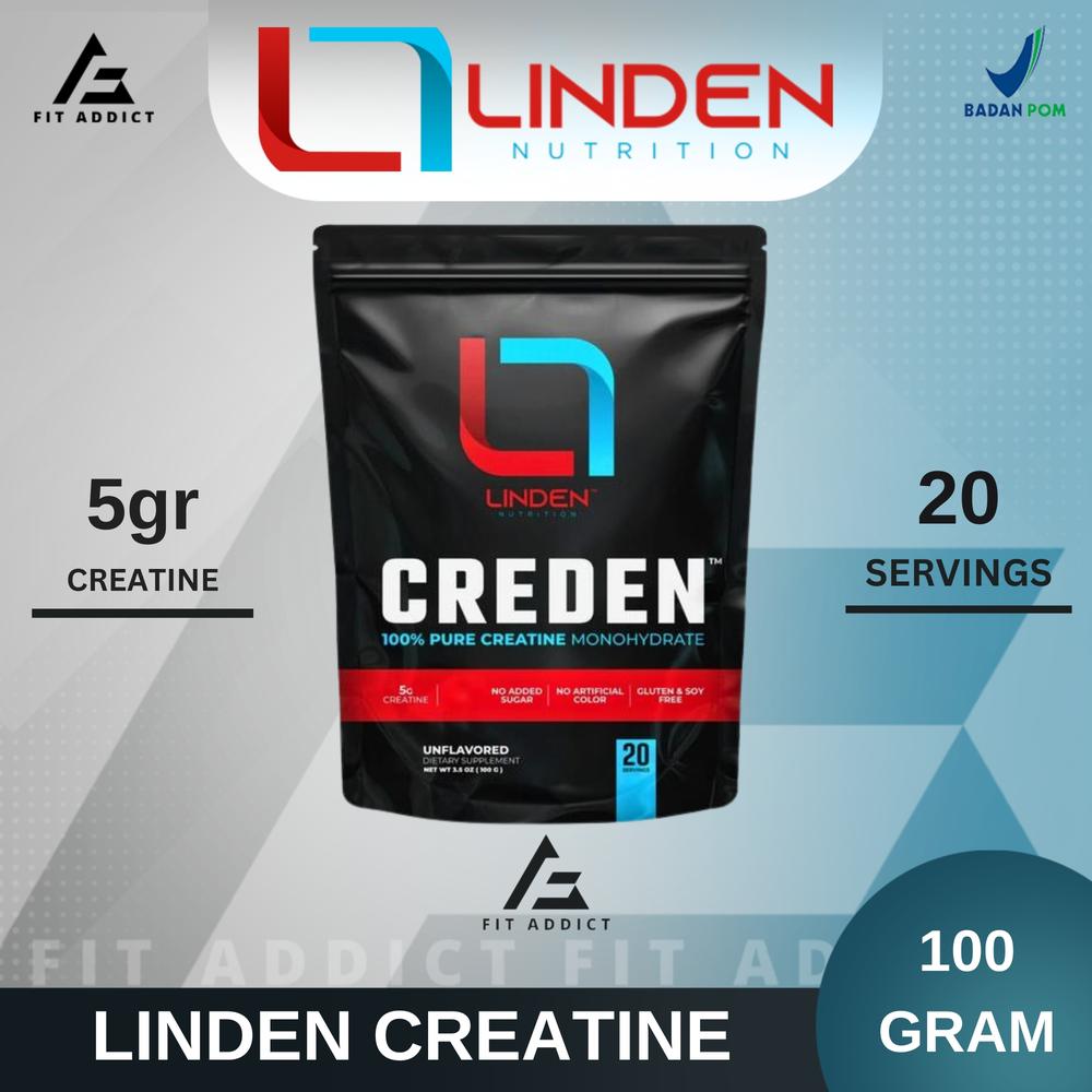 Linden Nutrition Creden 100 Gram 20 Serving Linden Creatine Monohydrate 100gram 20 Servings