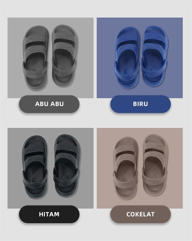Product Introduction of GRIT EVA Pria Mens Sandals Flat Indoor Beach Shoes Fashion Breathable Non Slip Casual Sports Summer Rubber 2024 Size 40-44 Sendal 2