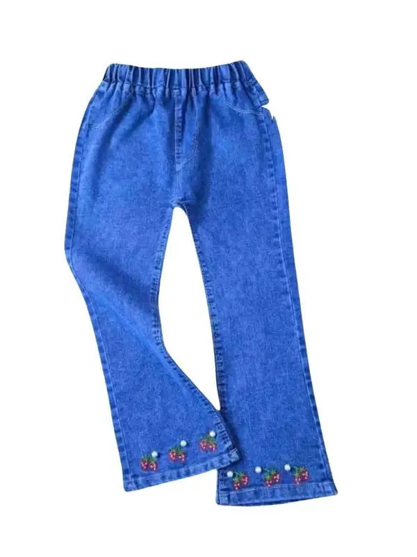 Celana Jeans Cutbray Anak Perempuan Import Model Jubrai Mutiara Usia 1-10 Tahun 4