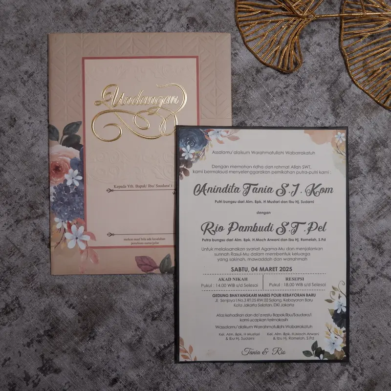 [1 PCS] Undangan VIP Hard Cover Warna Coksu Cream Papan Tebal Cantik Elegan Murah Bekasi Hijjaz 19 1