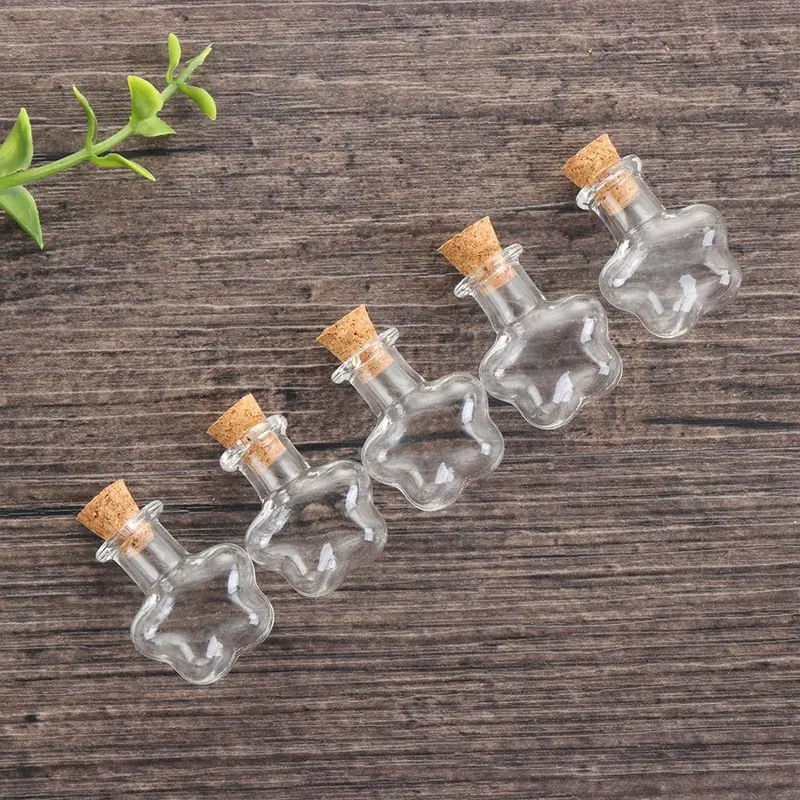 Nút Chặn Nút Chai Mini, Bộ 5 Cái, Để Đồ Trang Trí Nhà Cửa Và Lưu Trữ, Lọ Mẫu Rỗng Lọ Điều Ước, Chai Nút Chai Thủy Tinh 7