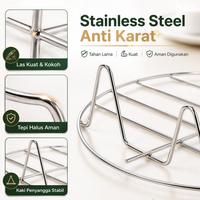 Gambar Alas Kukus Stainless Steel Multifungsi Anti Karat Rak Kukus Dapur Tatakan Panci Anti Panas 19cm - 19CM dari YILIN OFFICE STORE Kab. Tangerang 3 Tokopedia