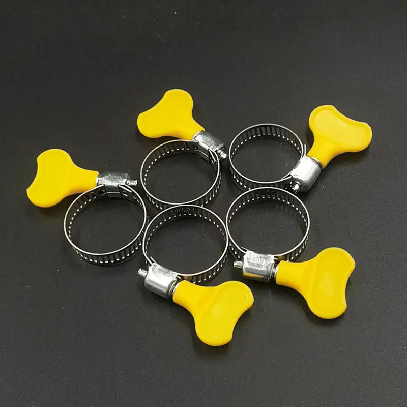 Penjepit Selang Stainless Steel dengan Pegangan, Konektor kran Air Cuci Mobil, jepit keran Pengikat Selang Pipa