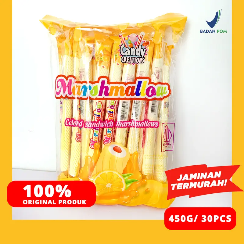 MARSHMALLOW PANJANG CANDY CREATION  30PCS 450G 8