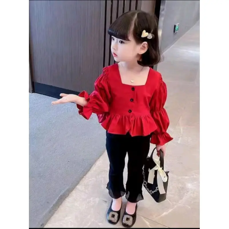Setelan anak cewek import / setelan anak merah / setelan hijaber cutbray 2-9 thn
