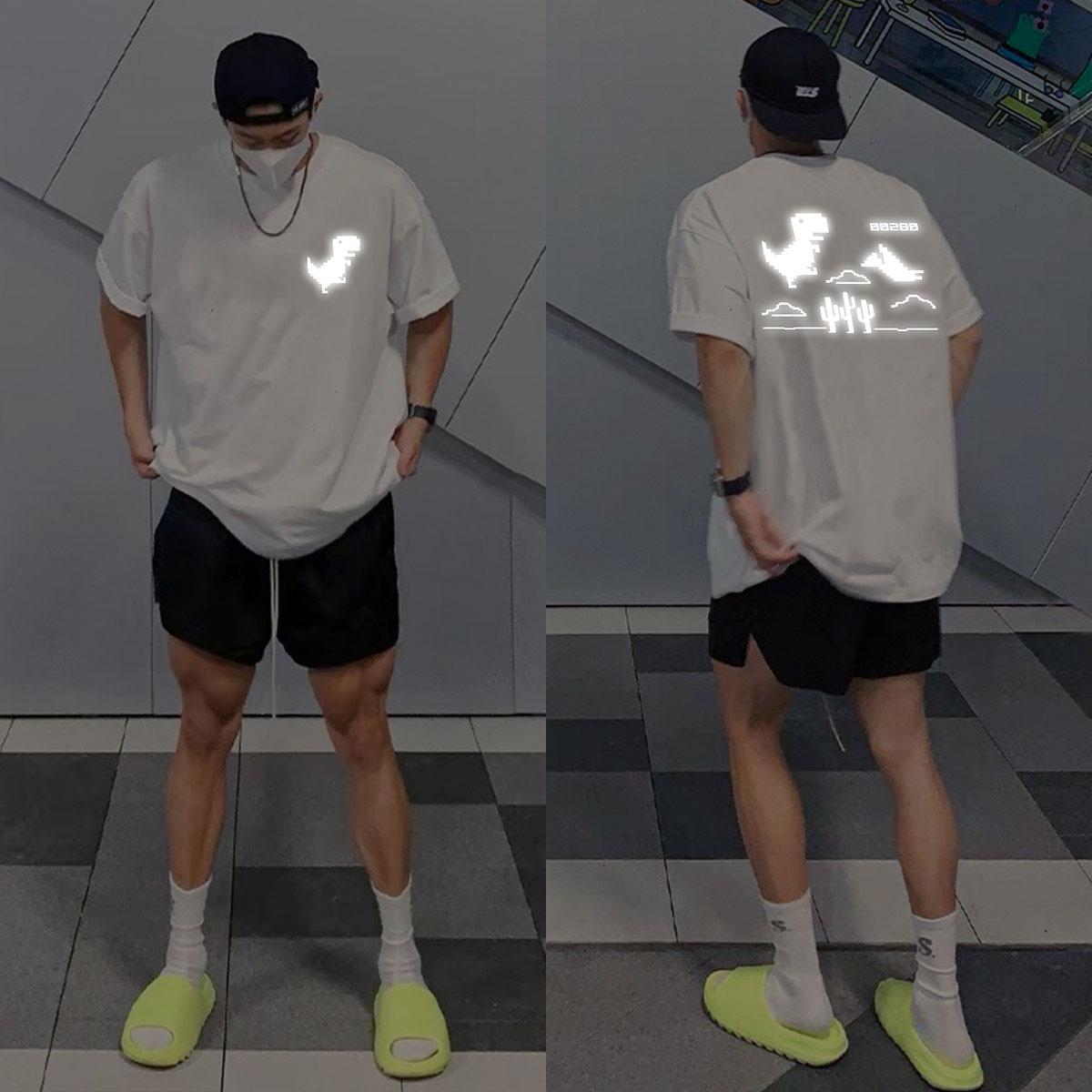 Reflektif Bercahaya NASA IDOL T-shirt Atasan Baju Kaos Oversize Pria Putih Hitam Dewasa Distro Lengan Pendek Keren Premium F021 Reflektif Bercahaya NASA IDOL T-shirt Atasan Baju Kaos Oversize Pria Putih Hitam Dewasa Distro Lengan Pendek Keren Premium F021