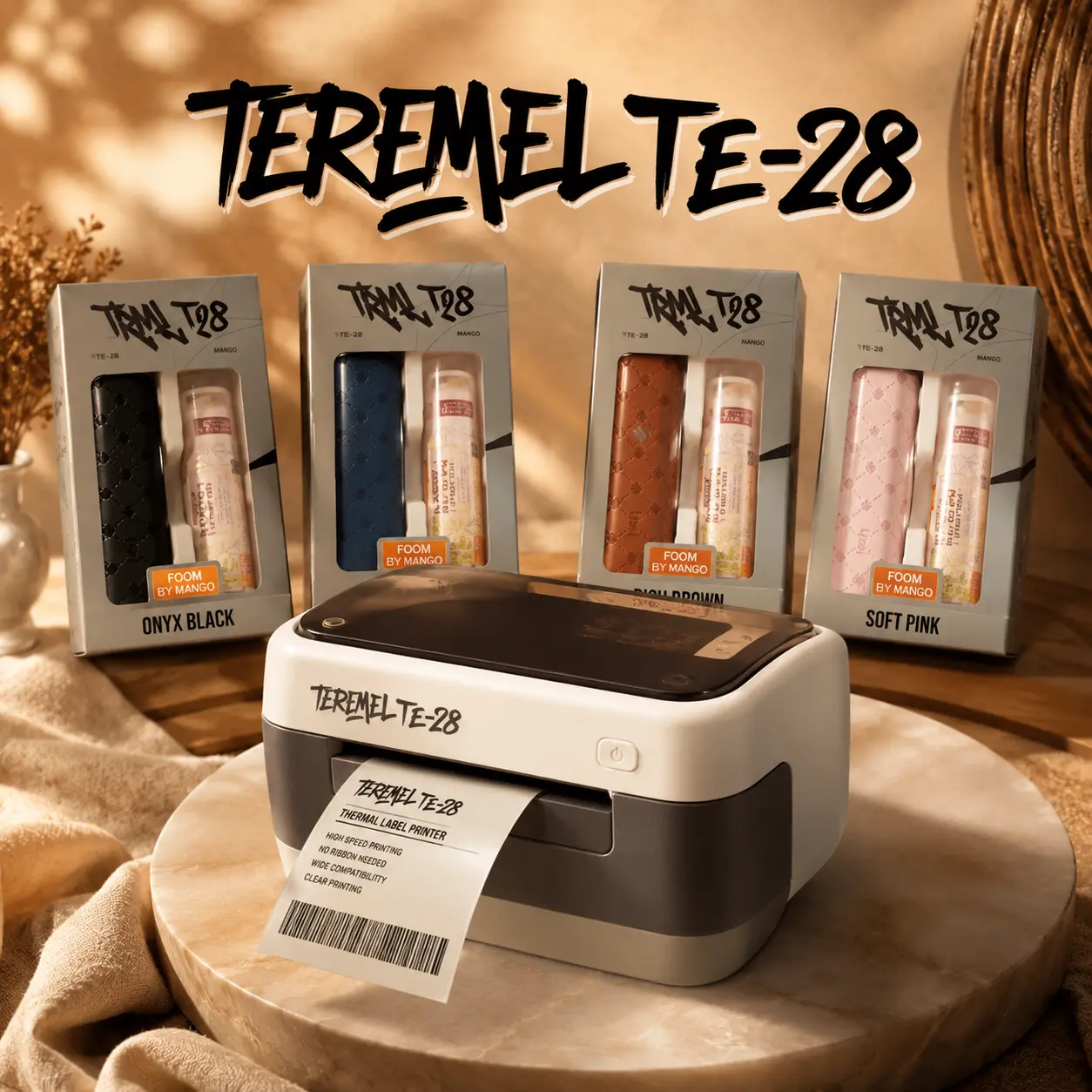 T28 Printer Label Model 4000 - Mesin Cetak Label dengan Tampilan Digital dan Desain Modern