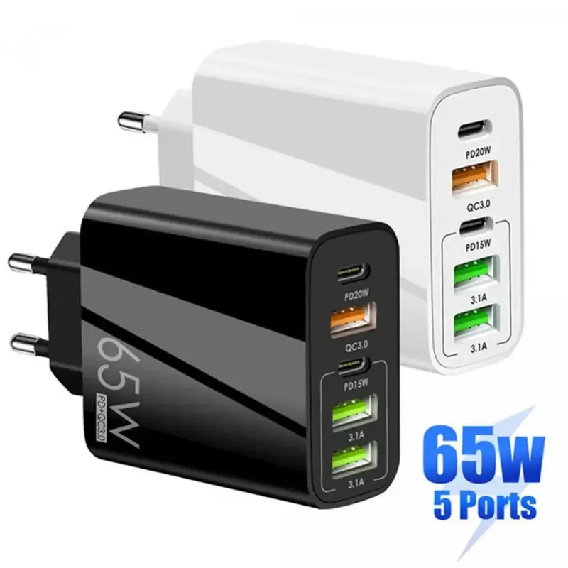 Kepala Charger Fast Charging Multi Port QC3.0 PD 65W -SP750 0