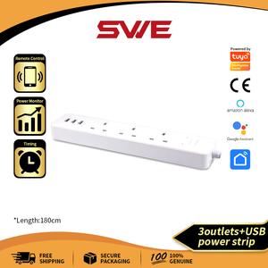 Jalur Kuasa Akuarium Pintar, Didayakan WiFi, Fungsi Pemasa, Kawalan Jauh, Kegunaan Rumah, dengan Pemantauan Penggunaan Kuasa dan Port USB Elektrik