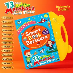 Mainan Pengenalan Emosi Dasar Buku Audio Elektronik 3 In 1: Indonesia, Inggris, Mandarin. Smart Book Belajar Membaca, Mengenal Senang, Sedih, Marah, Takut. Untuk Paud, Tk, Usia 3-6 Tahun. 26 Tema: Abjad, Angka, Perasaan, Hewan, Warna, Buah-Buahan, Tubuh,