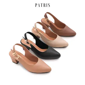 PATRIS Lenora Mules Heels Wanita / Slingback Hak 5 Cm Shoes