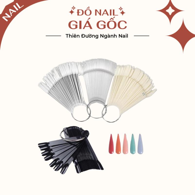 Móng que tập sơn gel - móng que nail tập vẽ đủ form 1 bịch 50 que móng
