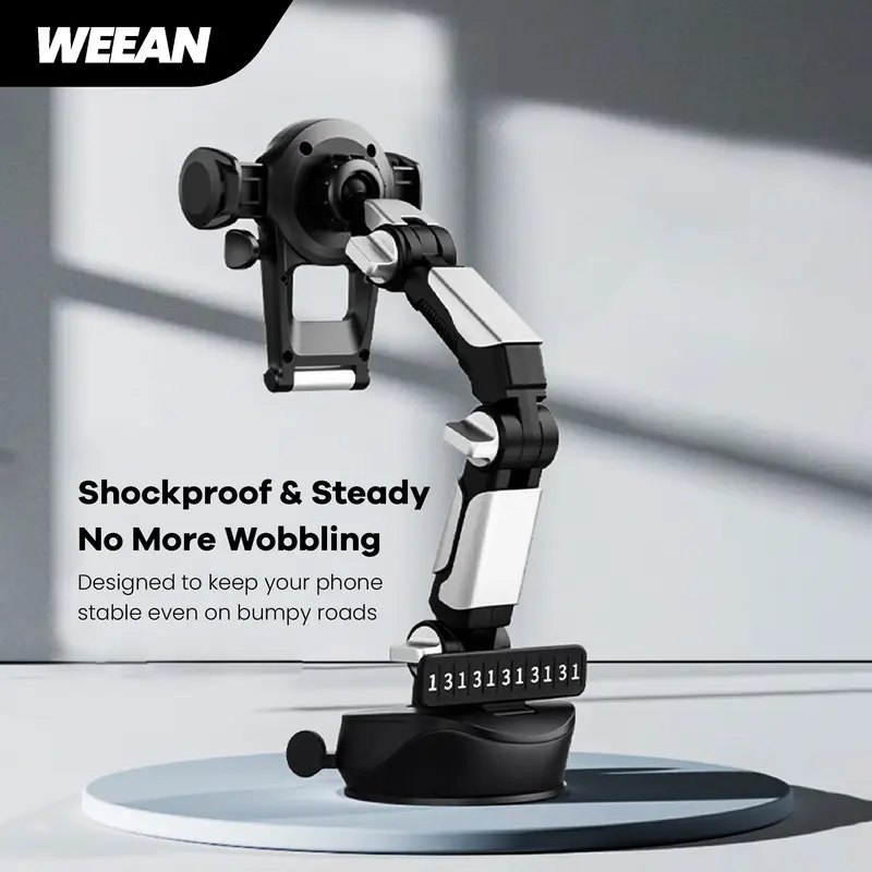 WEEAN Holder Hp Mobil Di Dashboard Dan Kaca Mobil - Phone Holder RoboGrip Multifungsi Penjepit Penyangga Hp Universal 2