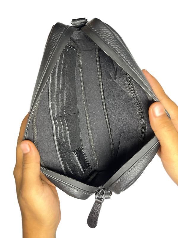 Kanasaku Clutch Genuin Leather KNS04 Kulit Sapi Asli Pria Hitam handbag weatherproof zips   bag 8