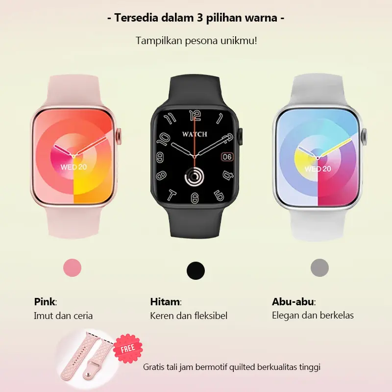 Buds Smartwatch T10 Mini untuk Wanita – Jam Tangan Pintar Elegan Berkualitas Tinggi | Hadiah Romantis untuk Pacar | Layar HD Besar | Pemantauan Detak Jantung | Tahan Air | Bluetooth | Tali Gratis | Cocok untuk Olahraga & Fashion | Bergaransi Resmi 6
