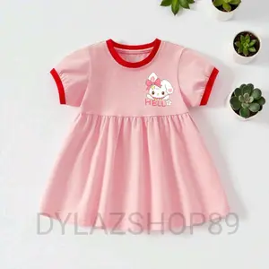 Baju Daster Anak Perempuan lucu dan imut HELL terbaru Fashion Dress Cantik